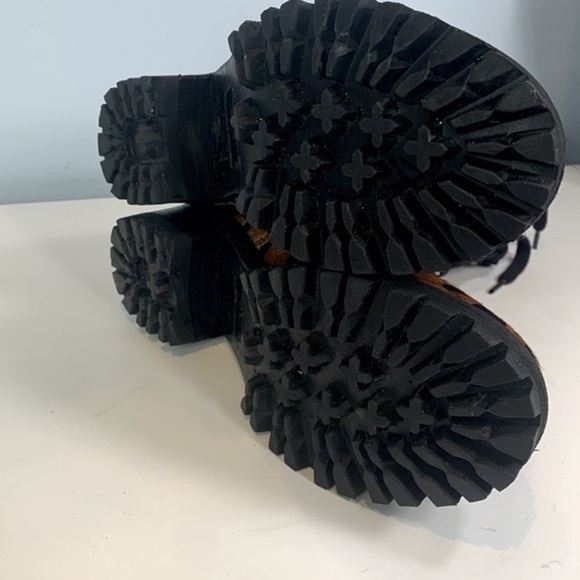 Women's Maylova Leopard Print Calf Hair Platform Booties NWOB - Picture 12 of 13